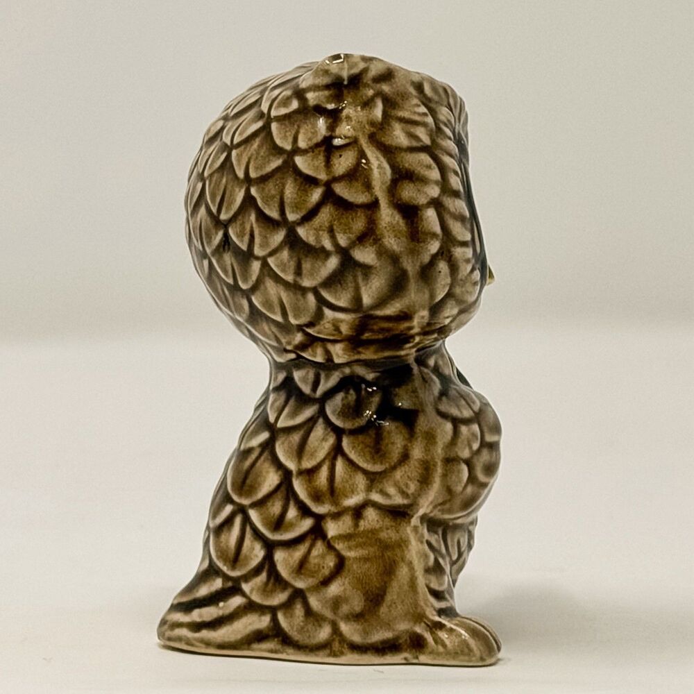 Vintage Owl Figurine Violin Player Japan Ceramic Big Eyes 3 Inch - Picture 6 of 8